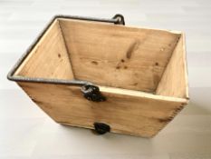 A Victorian pine housekeeper's bucket with swing handle,