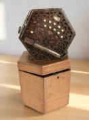 A Lachenal & Co rosewood fretwork concertina in wooden box