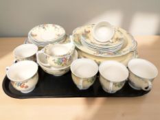 Twenty eight pieces of Grindley Tunstall tea china.