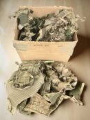 A collection of military DPM harnesses, body armour covers, etc.