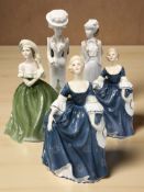 A Coalport Ladies of Fashion figure 'Miranda', two Royal Doulton figures of 'Hillary' HN2335,