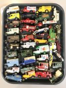 A collection of unboxed Days Gone die cast delivery vans.