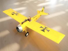 A large model of a German World War I war plane, wing span 130 cm.