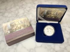 Royal Mint - The Battle of Trafalgar United Kingdom 2005 silver proof commemorative crown, 28.