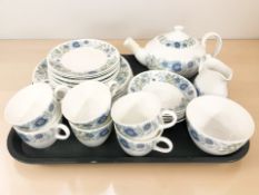 Twenty eight pieces of Wedgwood Clementine tea china.