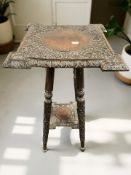 An Anglo-Indian heavily carved hardwood plant stand,