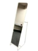 A metal framed cheval mirror, height 162 cm.