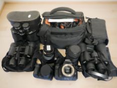 A Sony Alpha DSLR camera body DSLR/A390 with carry bag and accessories,