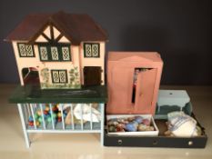 A 20th century painted doll's house,