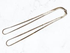 A 9ct yellow gold box link necklace, length 77 cm. CONDITION REPORT: 16.