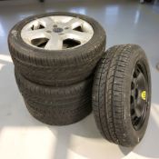 Three Landsail tyres, 195 / 50R15 82V, together with a further Bridgestone tyre.