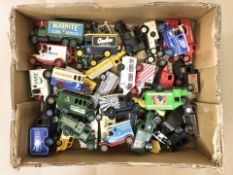 A collection of unboxed Days Gone / Lledo delivery vans.