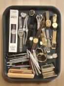A collection of lady's and gent's wristwatches including Timex, Accurist, Everite,