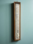 A 'Baromètre selon Torricelli' mercury barometer, in glazed mahogany case, height 104 cm.