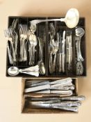 A collection of EPNS cutlery.
