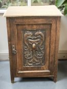A Victorian Arts & Crafts single door side cabinet,