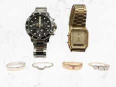 A group of jewellery including Gent's stainless steel Tissot Seastar wristwatch,