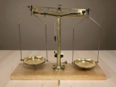 A set of Philip Harris & Co Birmingham scales, width 40 cm.