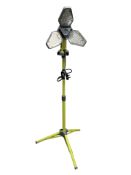 A tripod site light.