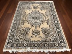 A machine-made eastern rug,
