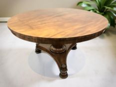 A William IV mahogany circular dining table,