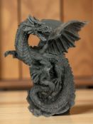 A resin figure of a dragon,