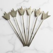 Six Scottish silver cocktail spikes, Edinburgh 1942. CONDITION REPORT: 55g.