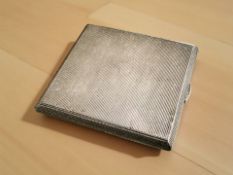 A silver cigarette case with gilt interior, stamped .925. CONDITION REPORT: 122.5g.