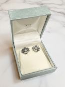 A pair of Kit Heath Scottish silver thistle earrings,