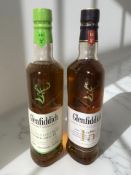 A 70 cl bottle of Glenfiddich Single Malt Scotch Whisky Aged 15 Yeats and a further similar bottle