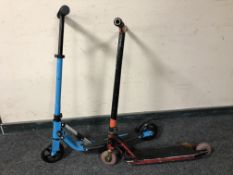 Two scooters.