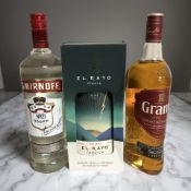 A 70 cl bottle of El Rayo Tequila in carton,