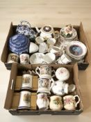 A collection of Ringtons ceramics including tea pots, caddy, a Tuscan part tea set, etc.