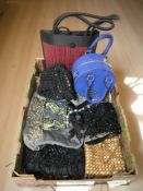 A group of lady's sequinned hand bags