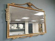 A 19th century style painted wooden mirror, 97 cm x 76 cm.