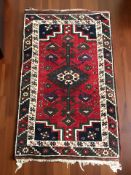 A Dosemealti woolen rug, Turkish Anatolia, 120 cm x 72 cm.