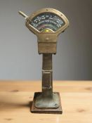 A Siemens Brothers & Co Limited London brass ship's telegraph, mounted on square pine plinth,