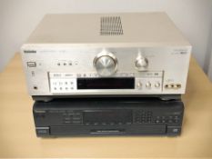 A Technics AV control receiver SA-DA20, and a further Technics CD changer SL-PD7A,