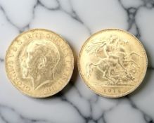 A George V gold half Sovereign 1915 CONDITION REPORT: 4.
