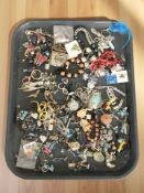 A large quantity of modern costume jewellery including enameled items,