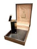 A Dunhill black enamel Rollagas lighter,
