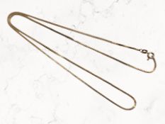 A 9ct yellow gold fine necklace, length 45cm CONDITION REPORT: 3.