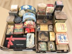 A collection of antique / vintage tins.
