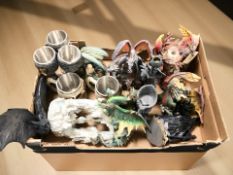 A group of modern fantasy ornaments, goblets, tankards, etc.