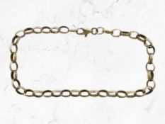 A 9ct yellow gold bracelet, length 19.