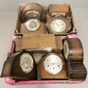 A collection of antique mantel clocks (2 boxes)