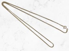 A 9ct yellow gold fine link necklace, length 60 cm CONDITION REPORT: 5.
