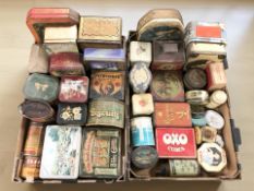 A collection of antique / vintage tins.