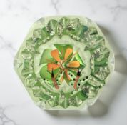 A modern Perthshire faceted-glass paperweight,