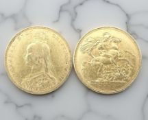 A Victorian gold full sovereign, 1892.